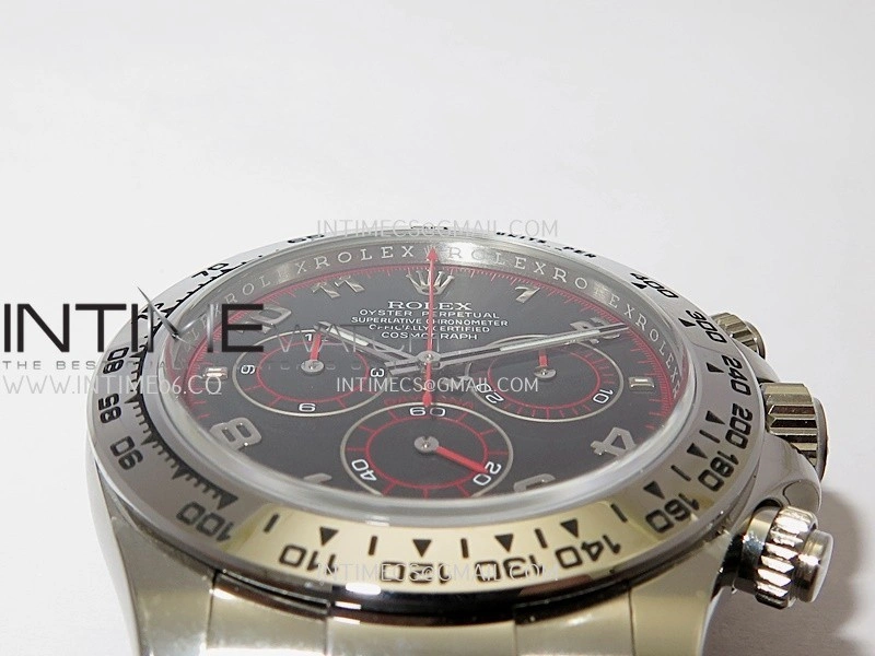Daytona 116519L 904L SS VF 1:1 Best Edition Black Dial Numbers Markers On Black Oysterflex Rubber Strap DD4130