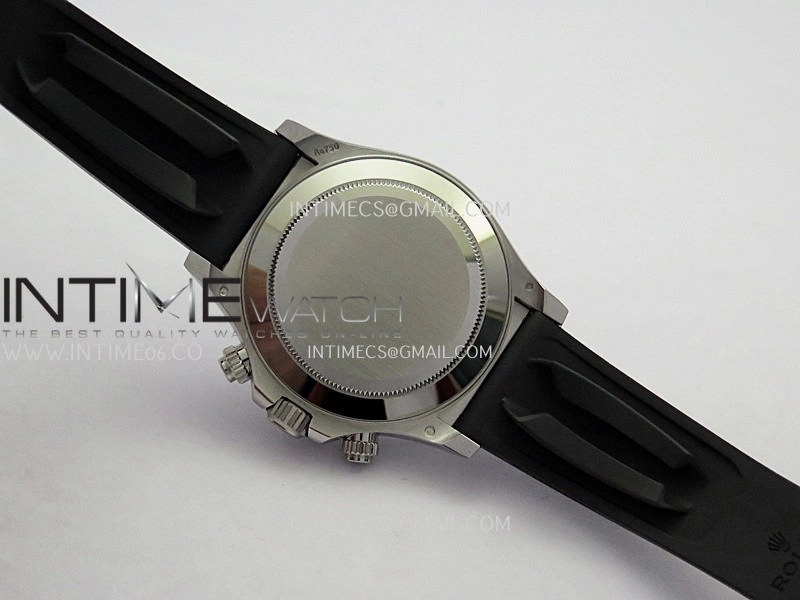 Daytona 116519L 904L SS VF 1:1 Best Edition Black Dial Numbers Markers On Black Oysterflex Rubber Strap DD4130
