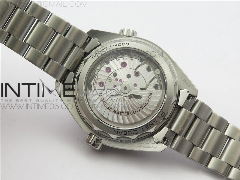 Planet Ocean 600M 'Tai Chi' GMT 43.5mm VSF 1:1 Best Edition Black White Ceramic Bezel and Dial on SS Bracelet A8906 Super Clone
