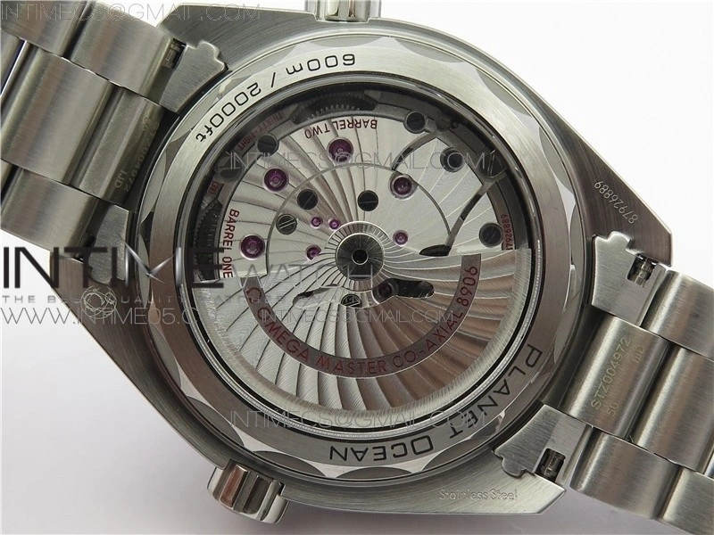 Planet Ocean 600M 'Tai Chi' GMT 43.5mm VSF 1:1 Best Edition Black White Ceramic Bezel and Dial on SS Bracelet A8906 Super Clone