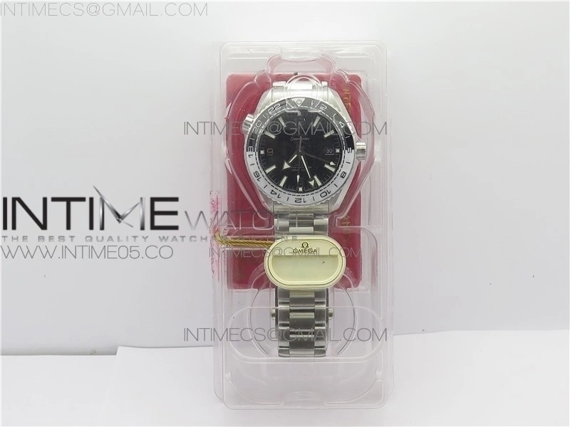 Planet Ocean 600M 'Tai Chi' GMT 43.5mm VSF 1:1 Best Edition Black White Ceramic Bezel and Dial on SS Bracelet A8906 Super Clone