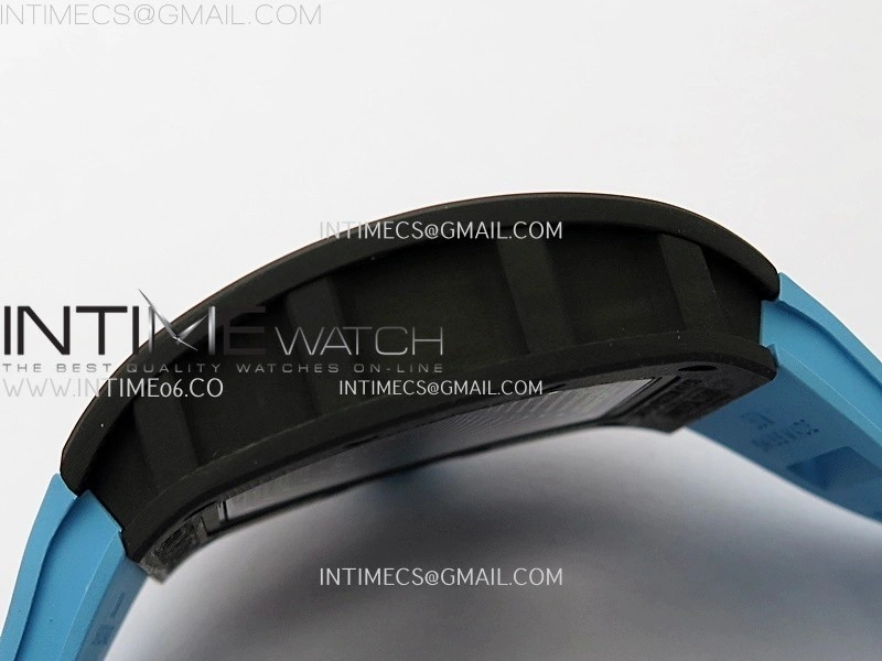 RM055 NTPT APSF 1:1 Best Edition Blue Inner Bezel Blue Crown On Blue Rubber Strap RMUL2 Super Clone