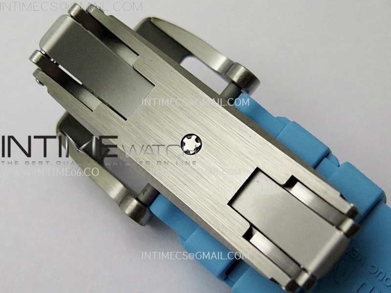 RM055 NTPT APSF 1:1 Best Edition Blue Inner Bezel Blue Crown On Blue Rubber Strap RMUL2 Super Clone