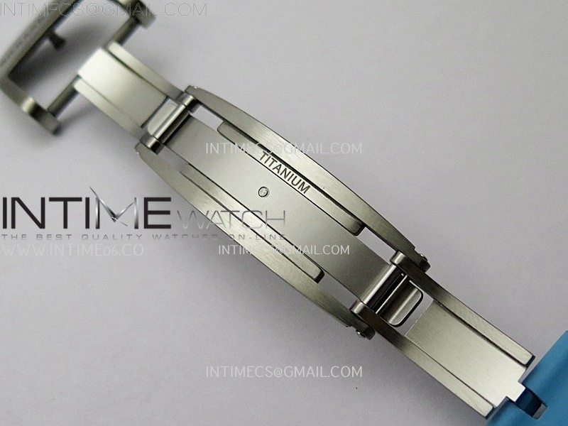 RM055 NTPT APSF 1:1 Best Edition Blue Inner Bezel Blue Crown On Blue Rubber Strap RMUL2 Super Clone
