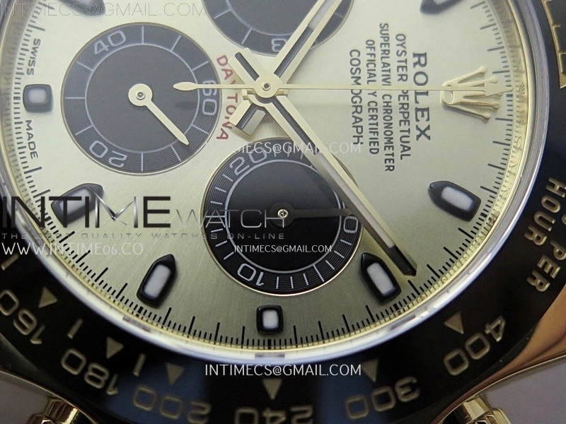 Daytona 116518 Gain Weight AF 1:1 Best Edition Gold Dial Black Subdials Sticks Markers on Oysterflex Strap SH4130