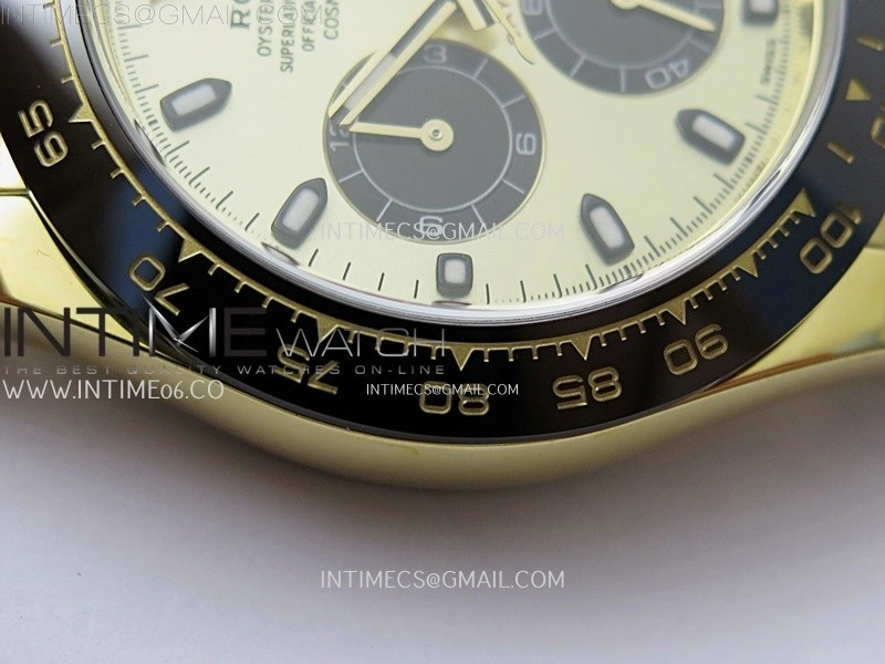 Daytona 116518 Gain Weight AF 1:1 Best Edition Gold Dial Black Subdials Sticks Markers on Oysterflex Strap SH4130