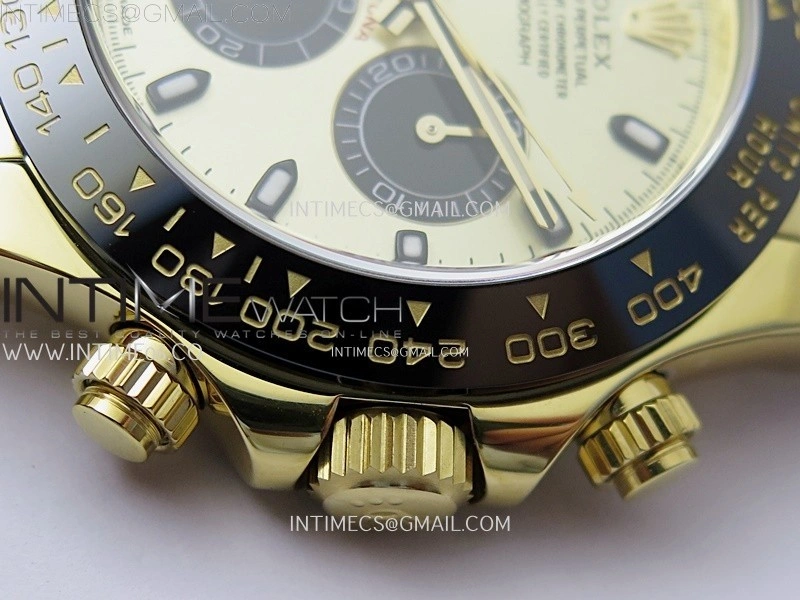 Daytona 116518 Gain Weight AF 1:1 Best Edition Gold Dial Black Subdials Sticks Markers on Oysterflex Strap SH4130