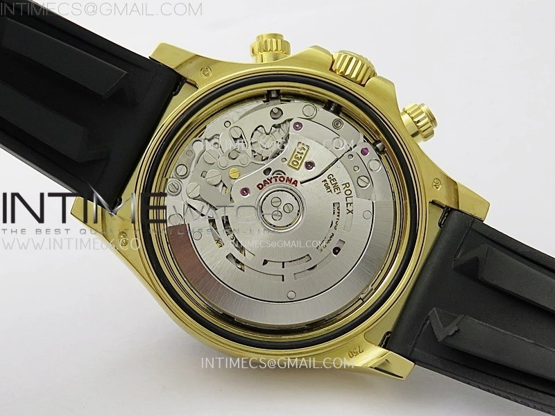 Daytona 116518 Gain Weight AF 1:1 Best Edition Gold Dial Black Subdials Sticks Markers on Oysterflex Strap SH4130