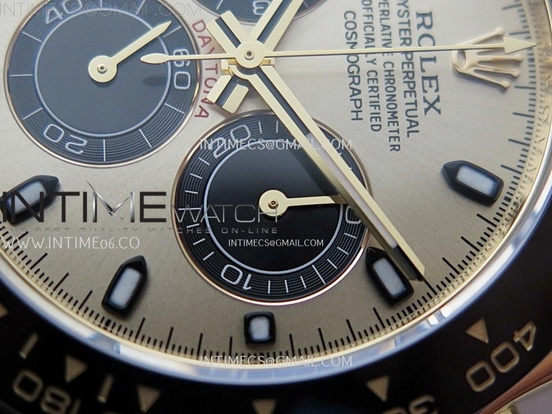 Daytona 116518 Gain Weight ZF 1:1 Best Edition Gold Dial Black Subdials Sticks Markers on Oysterflex Strap SH4130