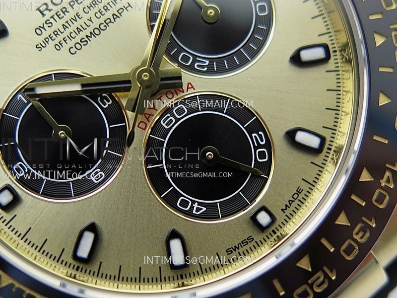 Daytona 116518 Gain Weight ZF 1:1 Best Edition Gold Dial Black Subdials Sticks Markers on Oysterflex Strap SH4130
