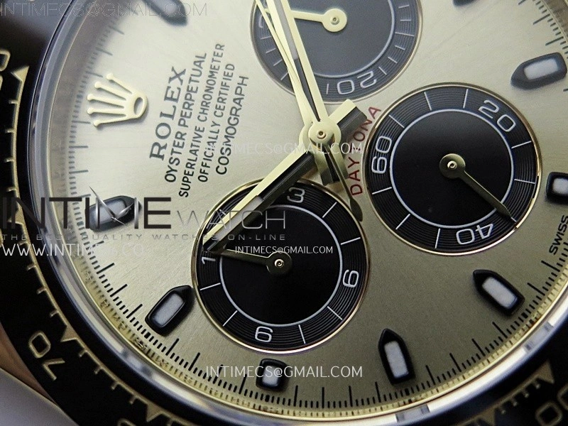 Daytona 116518 Gain Weight ZF 1:1 Best Edition Gold Dial Black Subdials Sticks Markers on Oysterflex Strap SH4130