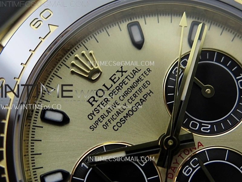 Daytona 116518 Gain Weight ZF 1:1 Best Edition Gold Dial Black Subdials Sticks Markers on Oysterflex Strap SH4130