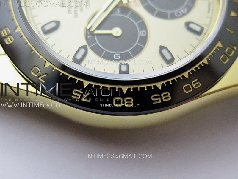 Daytona 116518 Gain Weight ZF 1:1 Best Edition Gold Dial Black Subdials Sticks Markers on Oysterflex Strap SH4130