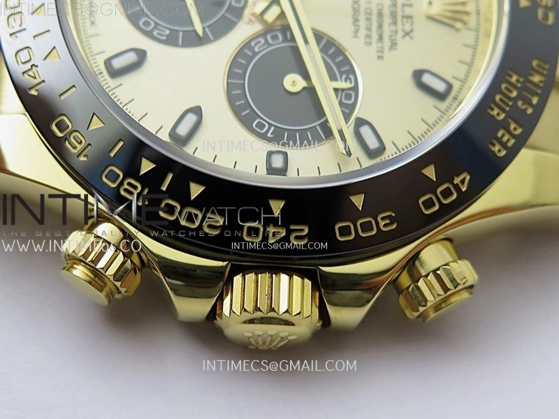 Daytona 116518 Gain Weight ZF 1:1 Best Edition Gold Dial Black Subdials Sticks Markers on Oysterflex Strap SH4130