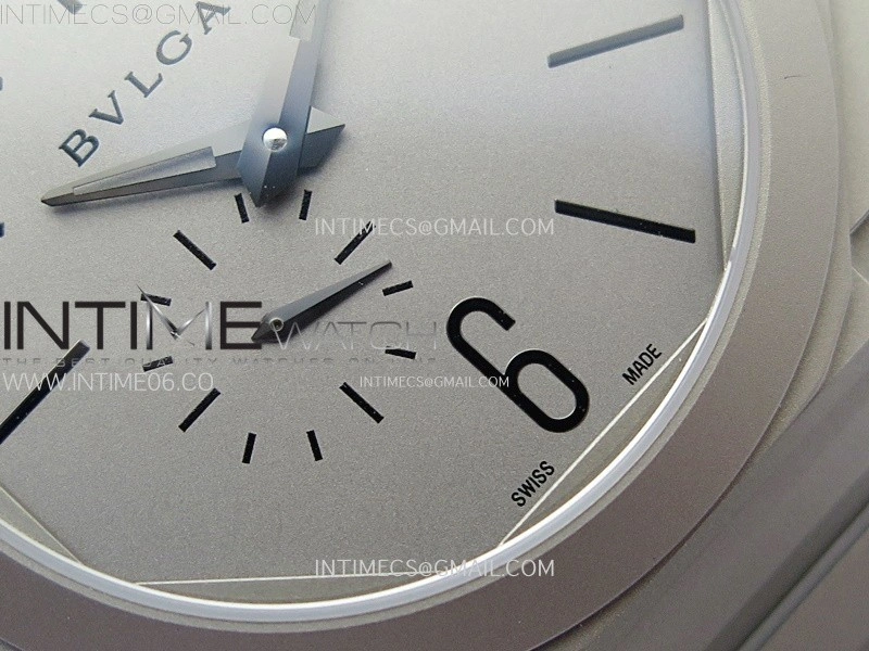 Octo Finissimo Satin-polished Ti BVF 1:1 Best Edition Gray Dial on Satin-polished Ti Bracelet Asian Micro Rotor Movement