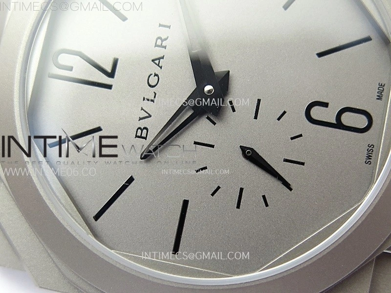 Octo Finissimo Satin-polished Ti BVF 1:1 Best Edition Gray Dial on Satin-polished Ti Bracelet Asian Micro Rotor Movement