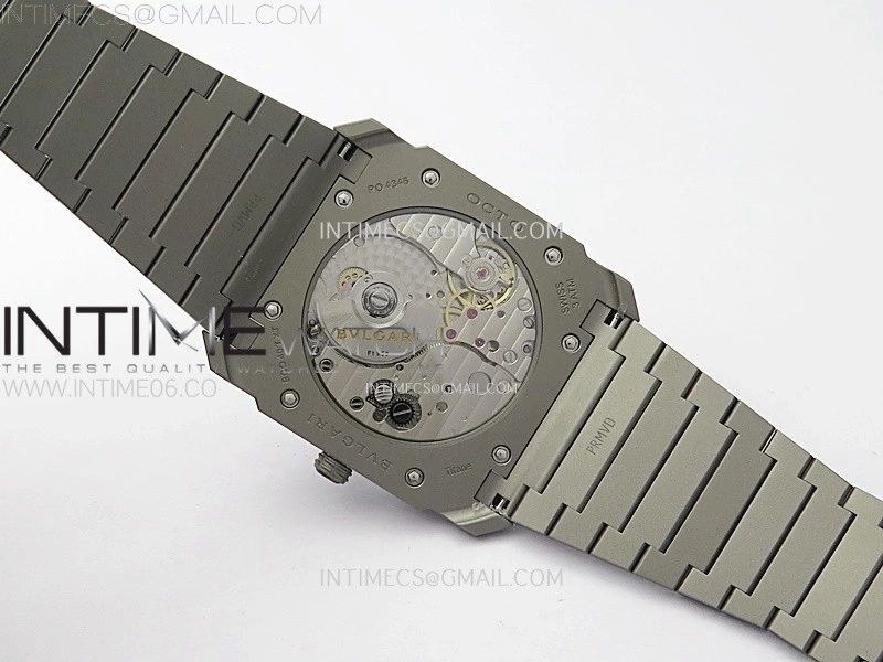 Octo Finissimo Satin-polished Ti BVF 1:1 Best Edition Gray Dial on Satin-polished Ti Bracelet Asian Micro Rotor Movement