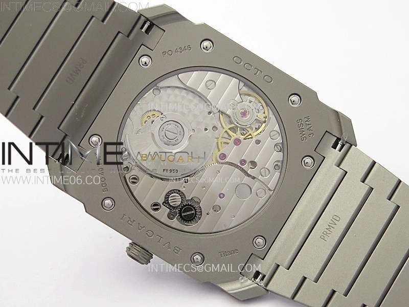Octo Finissimo Satin-polished Ti BVF 1:1 Best Edition Gray Dial on Satin-polished Ti Bracelet Asian Micro Rotor Movement