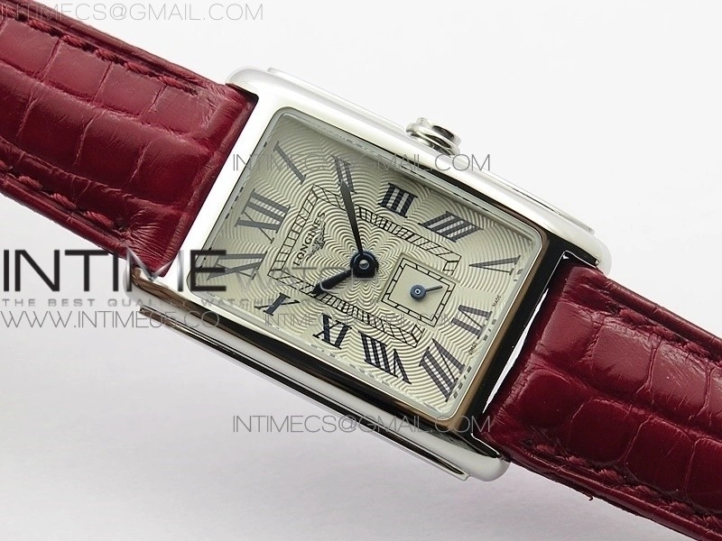 Doloevita SS 8848F 1:1 Best Edition Ivory White Textured Dial On Purple Croco Leather Strap Cal.L178.2