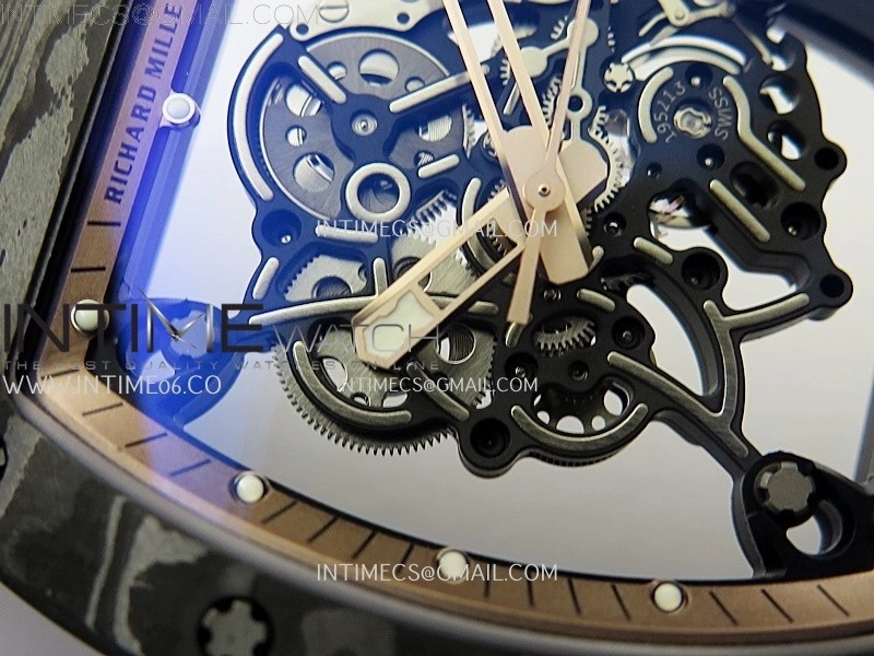 RM055 NTPT APSF 1:1 Best Edition RG Inner Bezel Black Crown On Black Rubber Strap RMUL2 Super Clone