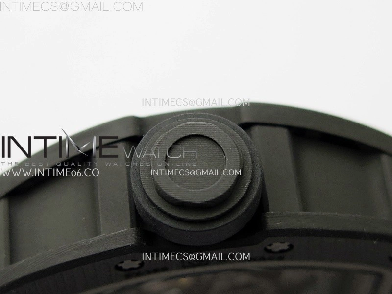 RM055 NTPT APSF 1:1 Best Edition RG Inner Bezel Black Crown On Black Rubber Strap RMUL2 Super Clone