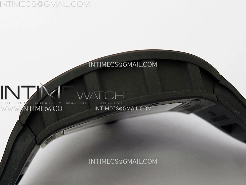 RM055 NTPT APSF 1:1 Best Edition RG Inner Bezel Black Crown On Black Rubber Strap RMUL2 Super Clone