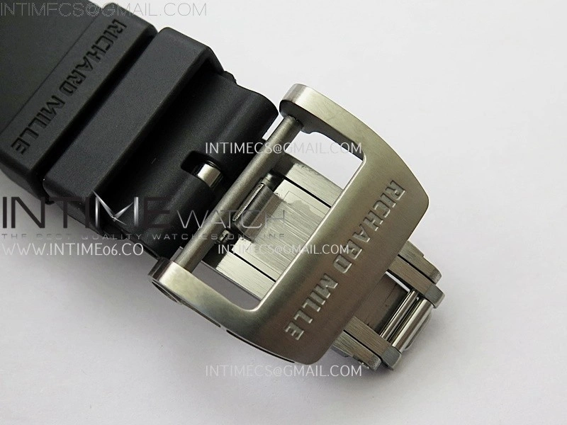 RM055 NTPT APSF 1:1 Best Edition RG Inner Bezel Black Crown On Black Rubber Strap RMUL2 Super Clone