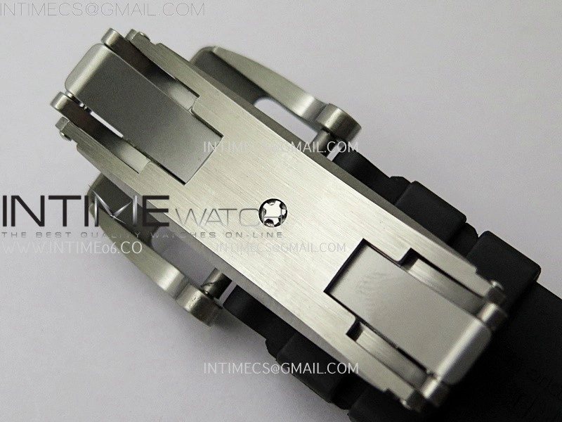RM055 NTPT APSF 1:1 Best Edition RG Inner Bezel Black Crown On Black Rubber Strap RMUL2 Super Clone