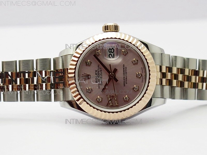 Datejust 28mm 279173 SS RG BP Best Edition Silver Stars Crystal Markers Dial on SS RG Jubilee Bracelet ETA2671