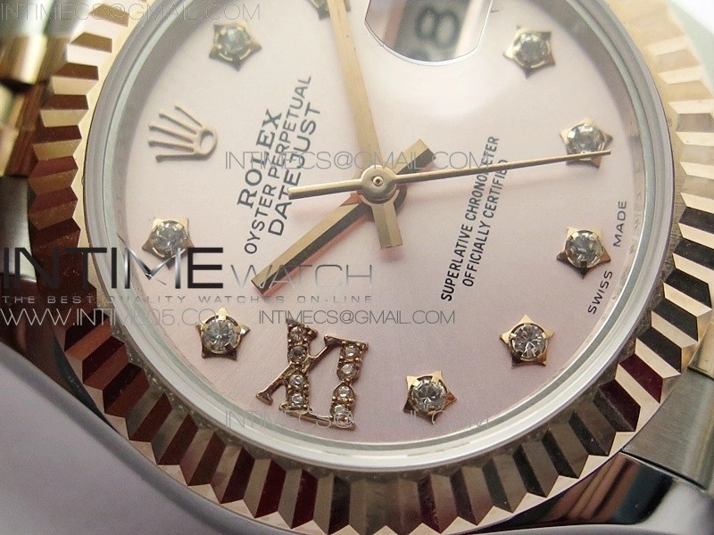 Datejust 28mm 279173 SS RG BP Best Edition Silver Stars Crystal Markers Dial on SS RG Jubilee Bracelet ETA2671