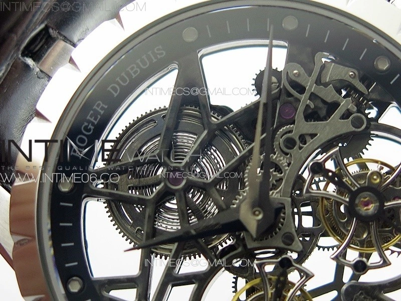 Excalibur Rddbex0820 SS YSF Best Edition Skeleton Dial on Black Leather Strap Asian RD100 Double Tourbillon