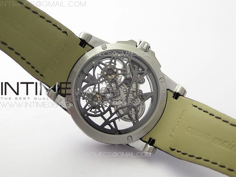 Excalibur Rddbex0820 SS YSF Best Edition Skeleton Dial on Black Leather Strap Asian RD100 Double Tourbillon