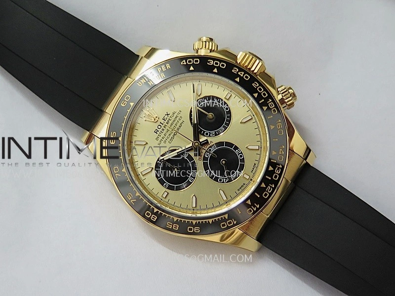 Daytona 126518 Gain Weight ARF 1:1 Best Edition YG Gold Dial Black Subdial Stick Marker On Oysterflex Strap DD4131