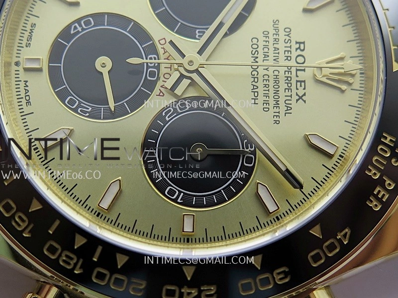 Daytona 126518 Gain Weight ARF 1:1 Best Edition YG Gold Dial Black Subdial Stick Marker On Oysterflex Strap DD4131
