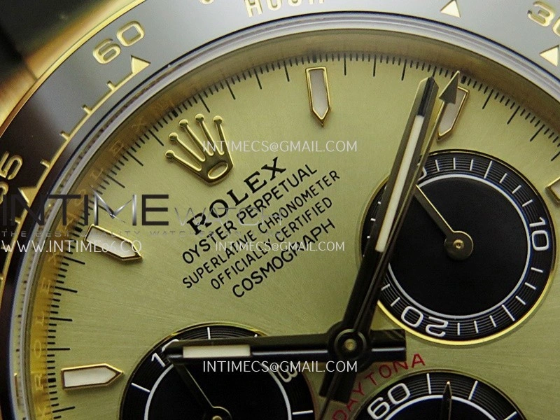 Daytona 126518 Gain Weight ARF 1:1 Best Edition YG Gold Dial Black Subdial Stick Marker On Oysterflex Strap DD4131