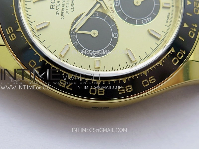 Daytona 126518 Gain Weight ARF 1:1 Best Edition YG Gold Dial Black Subdial Stick Marker On Oysterflex Strap DD4131