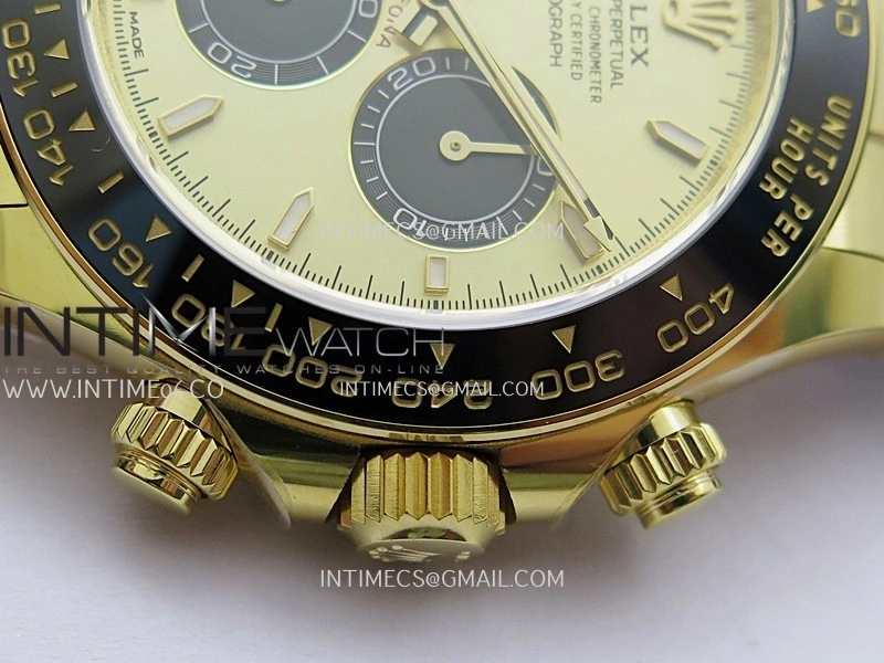 Daytona 126518 Gain Weight ARF 1:1 Best Edition YG Gold Dial Black Subdial Stick Marker On Oysterflex Strap DD4131