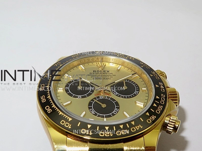 Daytona 126518 Gain Weight ARF 1:1 Best Edition YG Gold Dial Black Subdial Stick Marker On Oysterflex Strap DD4131