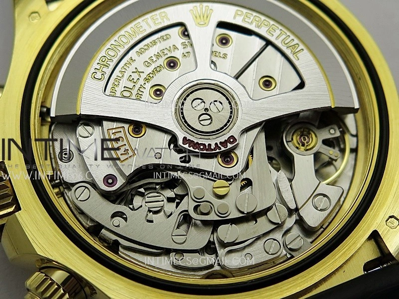 Daytona 126518 Gain Weight ARF 1:1 Best Edition YG Gold Dial Black Subdial Stick Marker On Oysterflex Strap DD4131