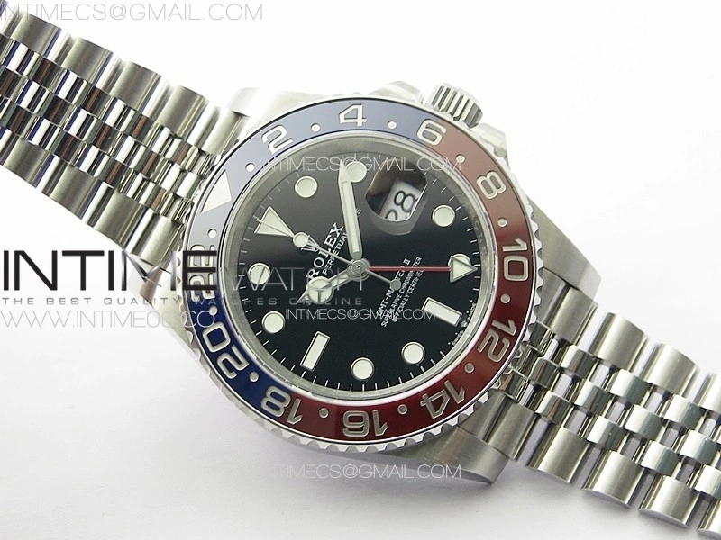 GMT-Master II 126710 Red Blue Ceramic Bezel 904L SS GMF 1:1 Best Edition Black Dial on 904L Jubilee Bracelet VR3285 V5