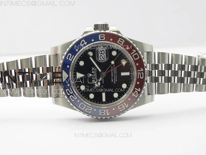 GMT-Master II 126710 Red Blue Ceramic Bezel 904L SS GMF 1:1 Best Edition Black Dial on 904L Jubilee Bracelet VR3285 V5