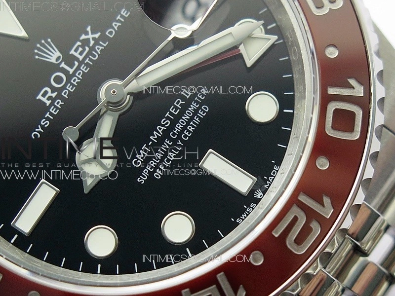GMT-Master II 126710 Red Blue Ceramic Bezel 904L SS GMF 1:1 Best Edition Black Dial on 904L Jubilee Bracelet VR3285 V5