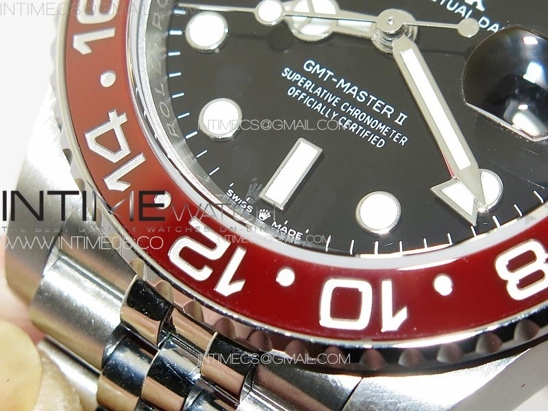 GMT-Master II 126710 Red Blue Ceramic Bezel 904L SS GMF 1:1 Best Edition Black Dial on 904L Jubilee Bracelet VR3285 V5