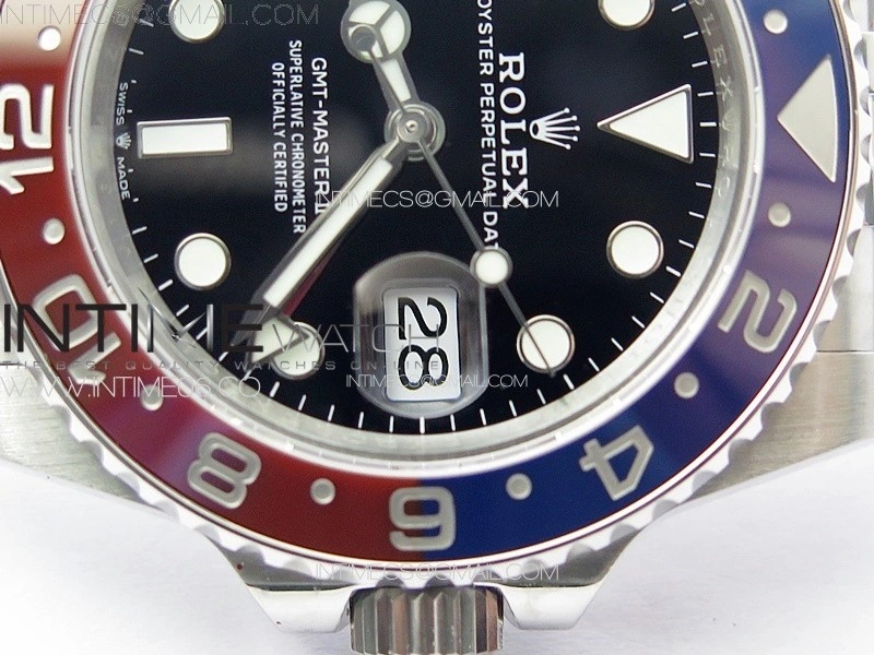 GMT-Master II 126710 Red Blue Ceramic Bezel 904L SS GMF 1:1 Best Edition Black Dial on 904L Jubilee Bracelet VR3285 V5