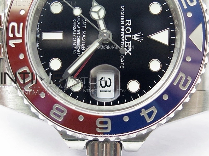 GMT-Master II 126710 Red Blue Ceramic Bezel 904L SS GMF 1:1 Best Edition Black Dial on 904L Jubilee Bracelet VR3285 V5