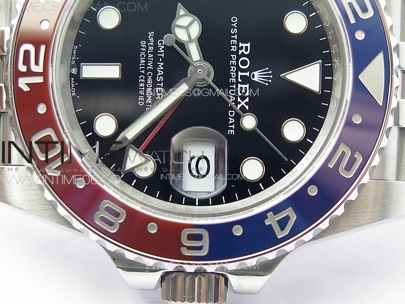 GMT-Master II 126710 Red Blue Ceramic Bezel 904L SS GMF 1:1 Best Edition Black Dial on 904L Jubilee Bracelet VR3285 V5