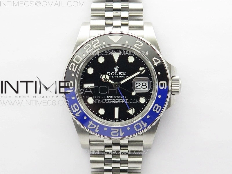 GMT-Master II 126710 Black Blue Ceramic Bezel 904L SS GMF 1:1 Best Edition Black Dial on 904L Jubilee Bracelet VR3285 V5