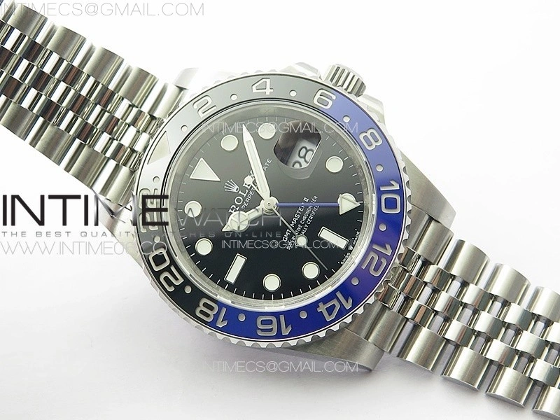 GMT-Master II 126710 Black Blue Ceramic Bezel 904L SS GMF 1:1 Best Edition Black Dial on 904L Jubilee Bracelet VR3285 V5