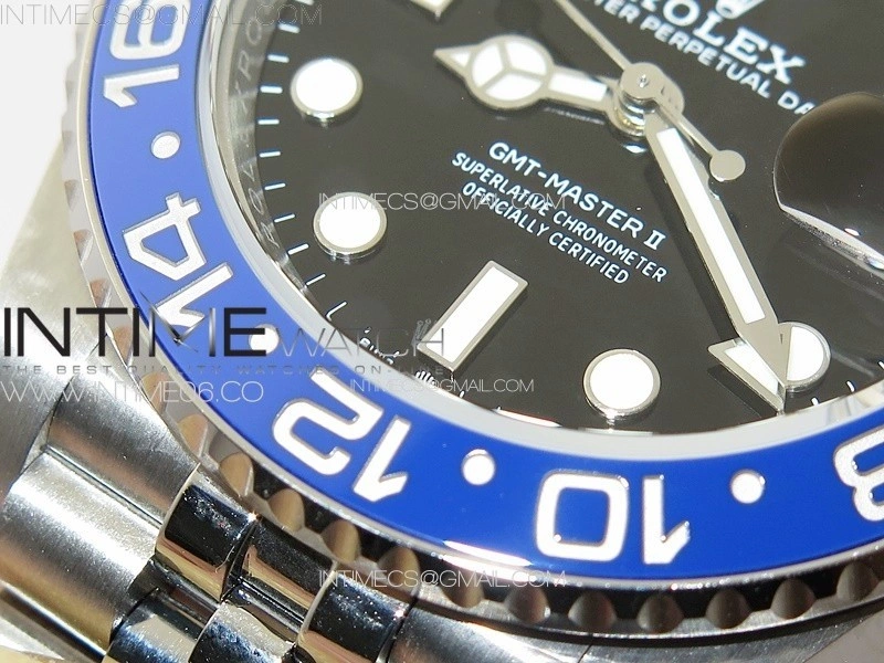 GMT-Master II 126710 Black Blue Ceramic Bezel 904L SS GMF 1:1 Best Edition Black Dial on 904L Jubilee Bracelet VR3285 V5