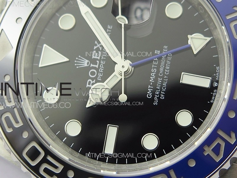 GMT-Master II 126710 Black Blue Ceramic Bezel 904L SS GMF 1:1 Best Edition Black Dial on 904L Jubilee Bracelet VR3285 V5